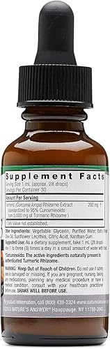 Miniatura 2 de Nature's Answer Cúrcuma-3 líquido, 1 onza líquida  Apoya las articulaciones