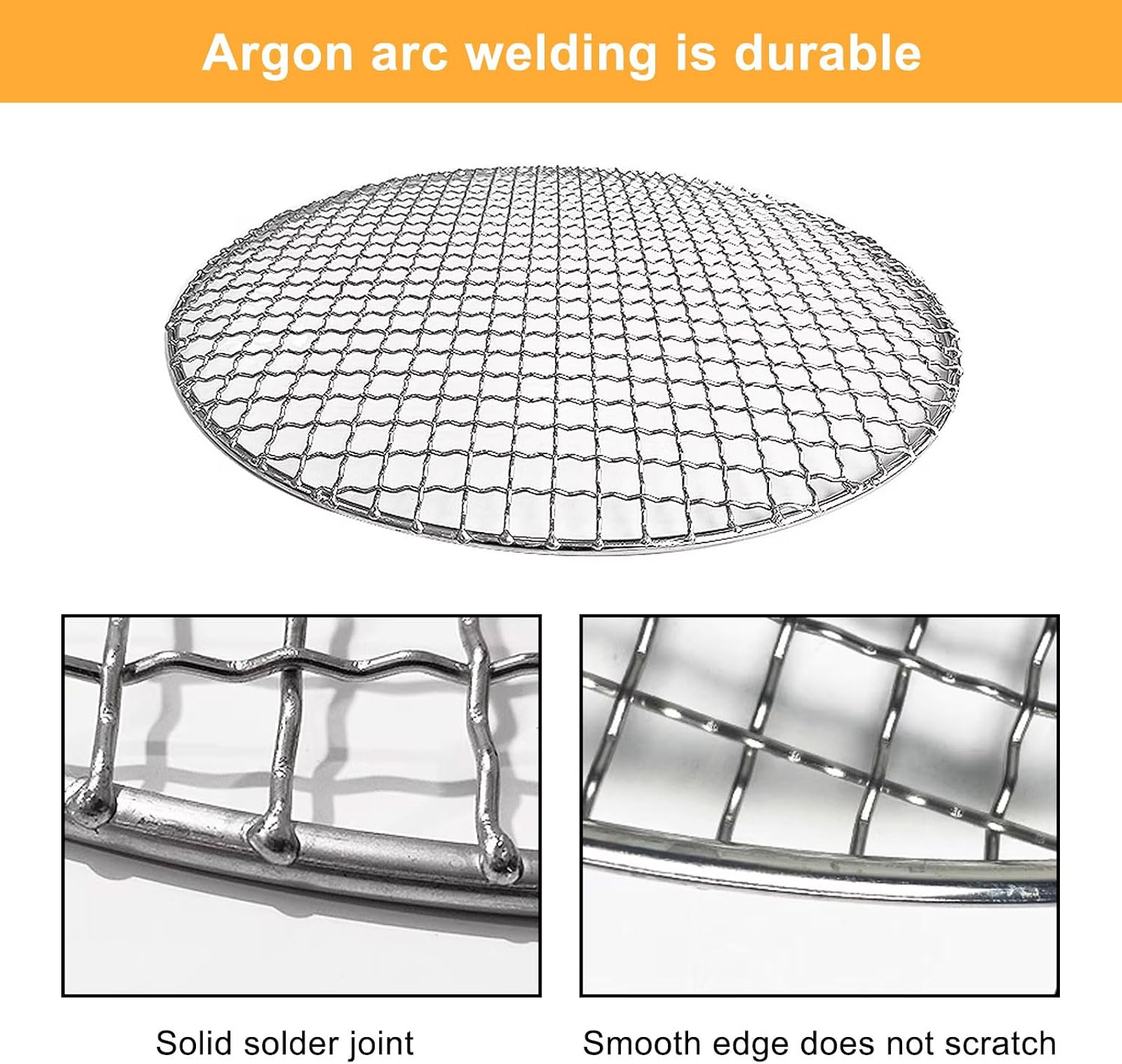 Eagles 28cm (11") Round Grill Grates, 304 Stainless Steel Cross Wire Cooking Grate - Multi-Use Barbecue Rack for Grilling, Steaming, Cooling, Carbon Baking | Grill Pan Grate
