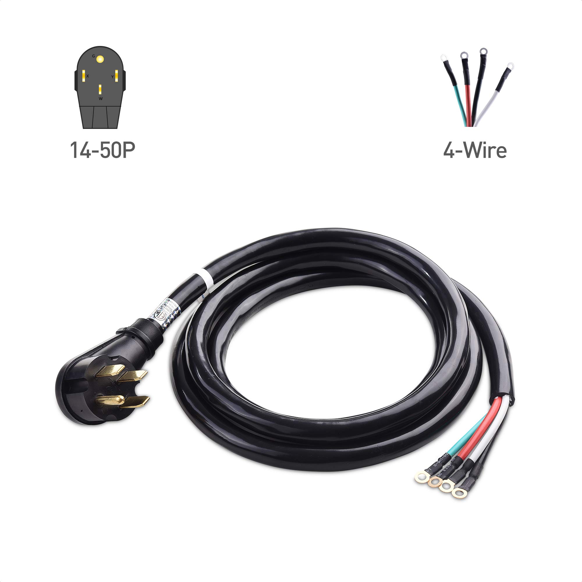 Cable Matters 4 Prong To 4 Wire Range Cord 10 Ft, Heavy