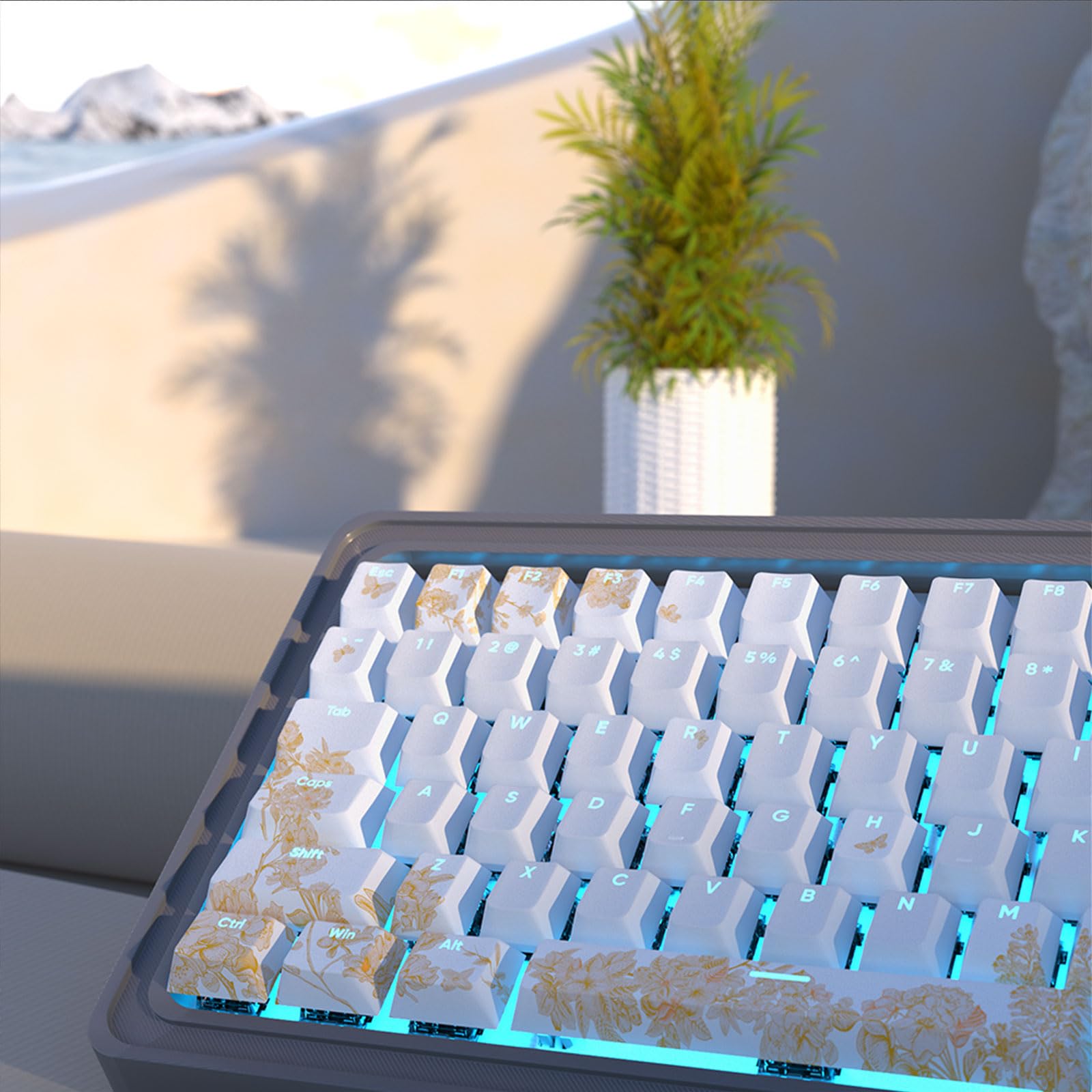 Retroilluminato Keycaps Doppio Colpi Ricamo Keycap Set Cinque Lati Sublimazioni Meccanica Keycap Tastiera