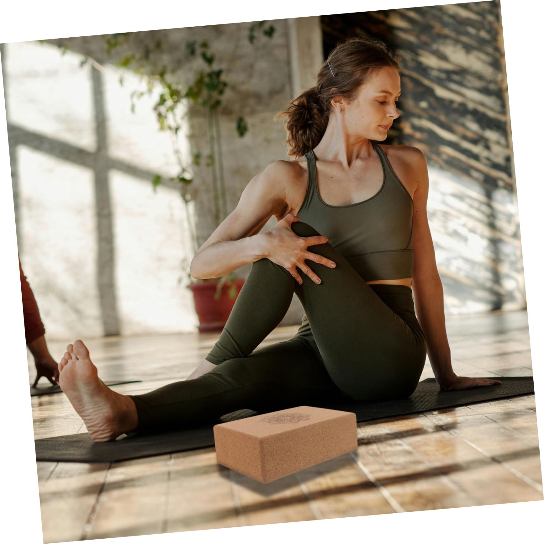 Kork Yoga Block für Dehnung, Entspannung und Training mit Mandala
