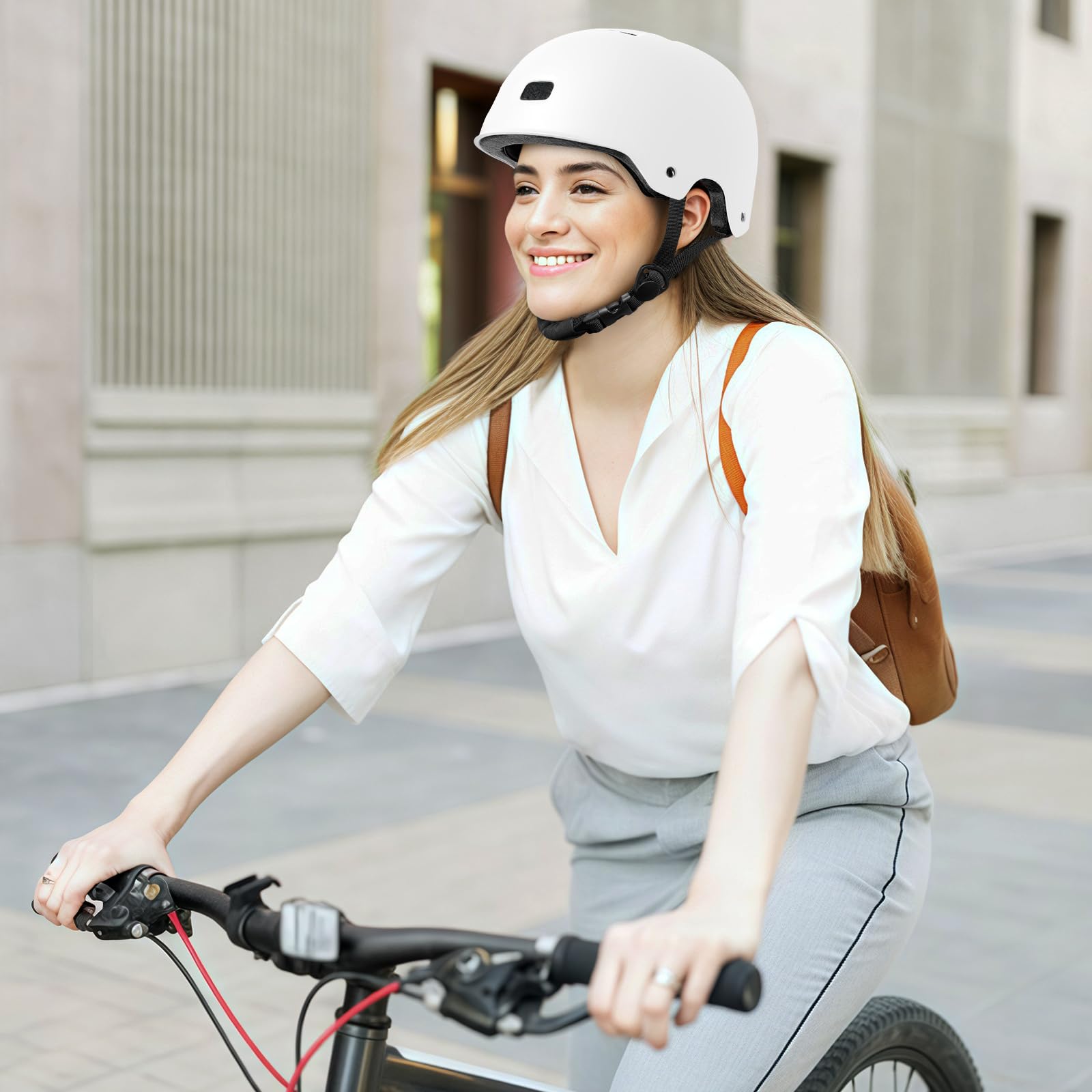 LeapBeast Kask miejski, wytrzymały kask rowerowy na co dzień, kask do jazdy na deskorolce z regulacją pokrętła, nadaje się do jazdy na deskorolce, rowerze BMX lub longboardzie dla dzieci i dorosłych
