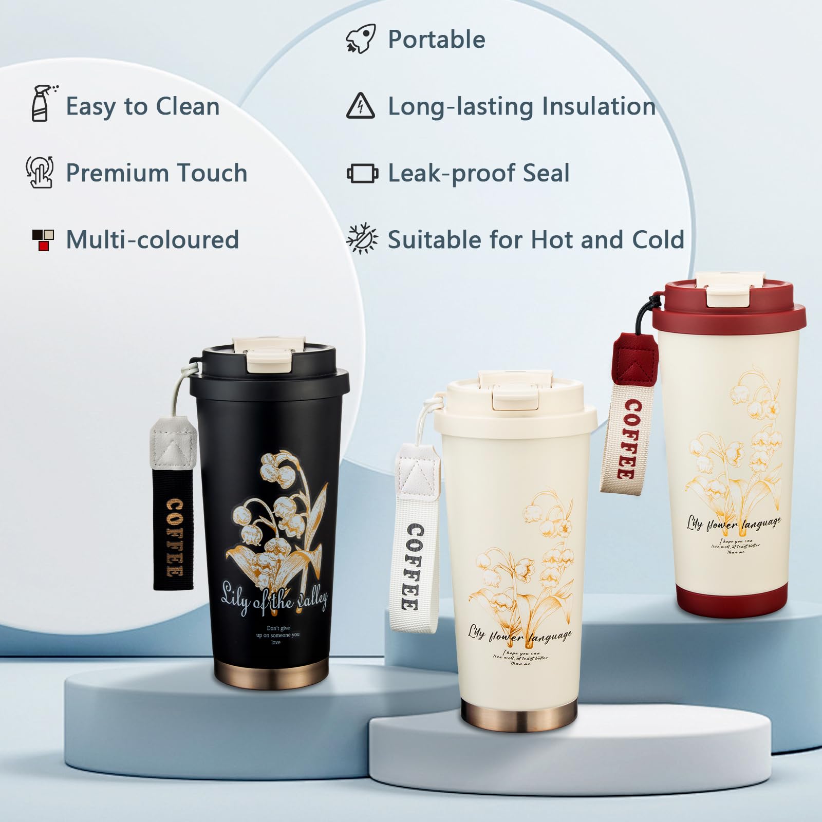 Vaso Termo 1200ml Con Asa Acero Inoxidable Con Tapa | Click Ventas