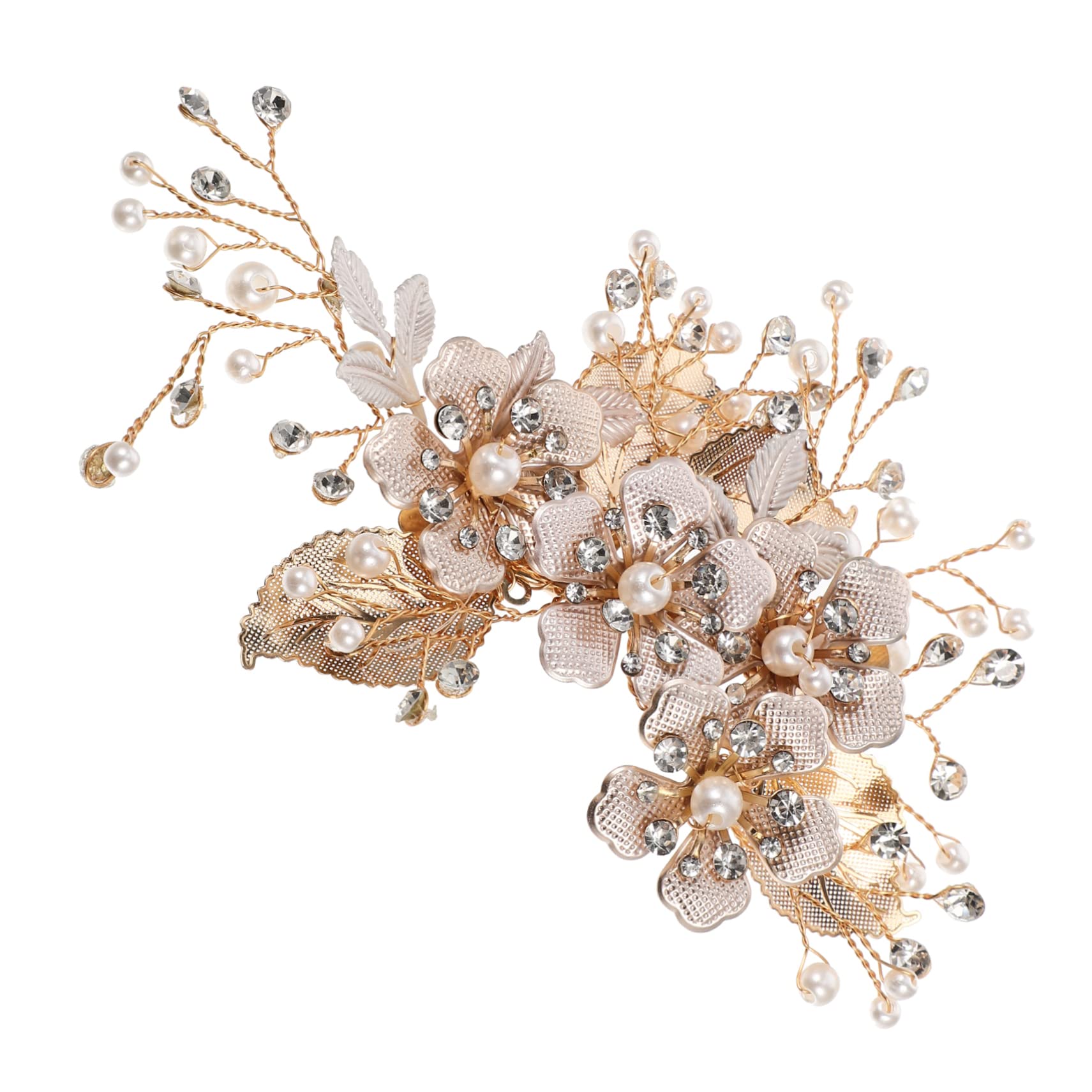 ABOOFAN 5 Pz Tornante Accessori Per Con Strass Fermagli Per in Metallo Fermaglio Per a Fiore Tiragraffi Per Gatti Molletta Di Strass Perla Copricapo Nozze Mancare