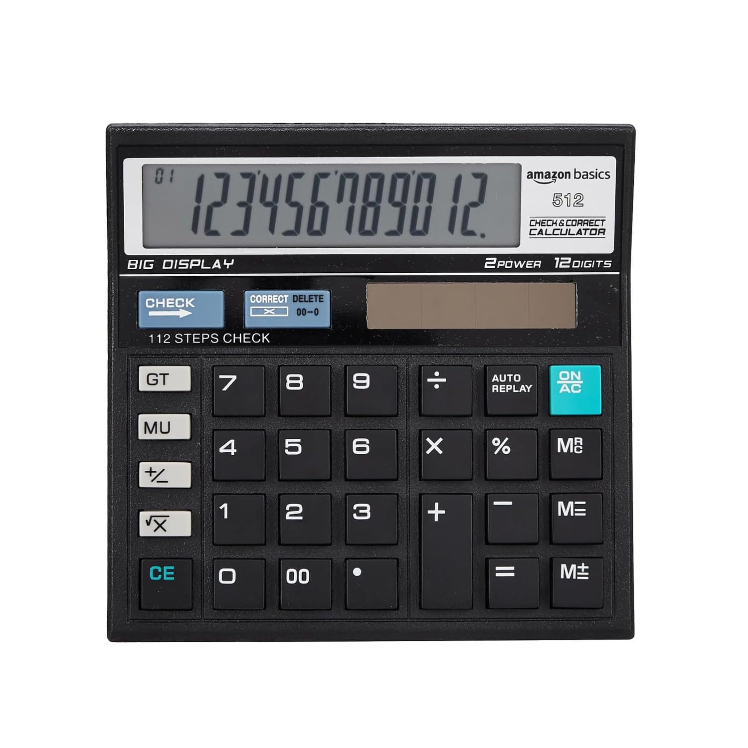 amazon basics AB-512 12-Digit Display Basic Calculator(Black)-image-43