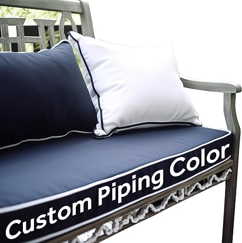 Miniatura 8 de Almohadillas de cojín de banco de tamaño personalizado para muebles de interior y exterior, asiento de ventana, sofá, columpio, espuma de alta