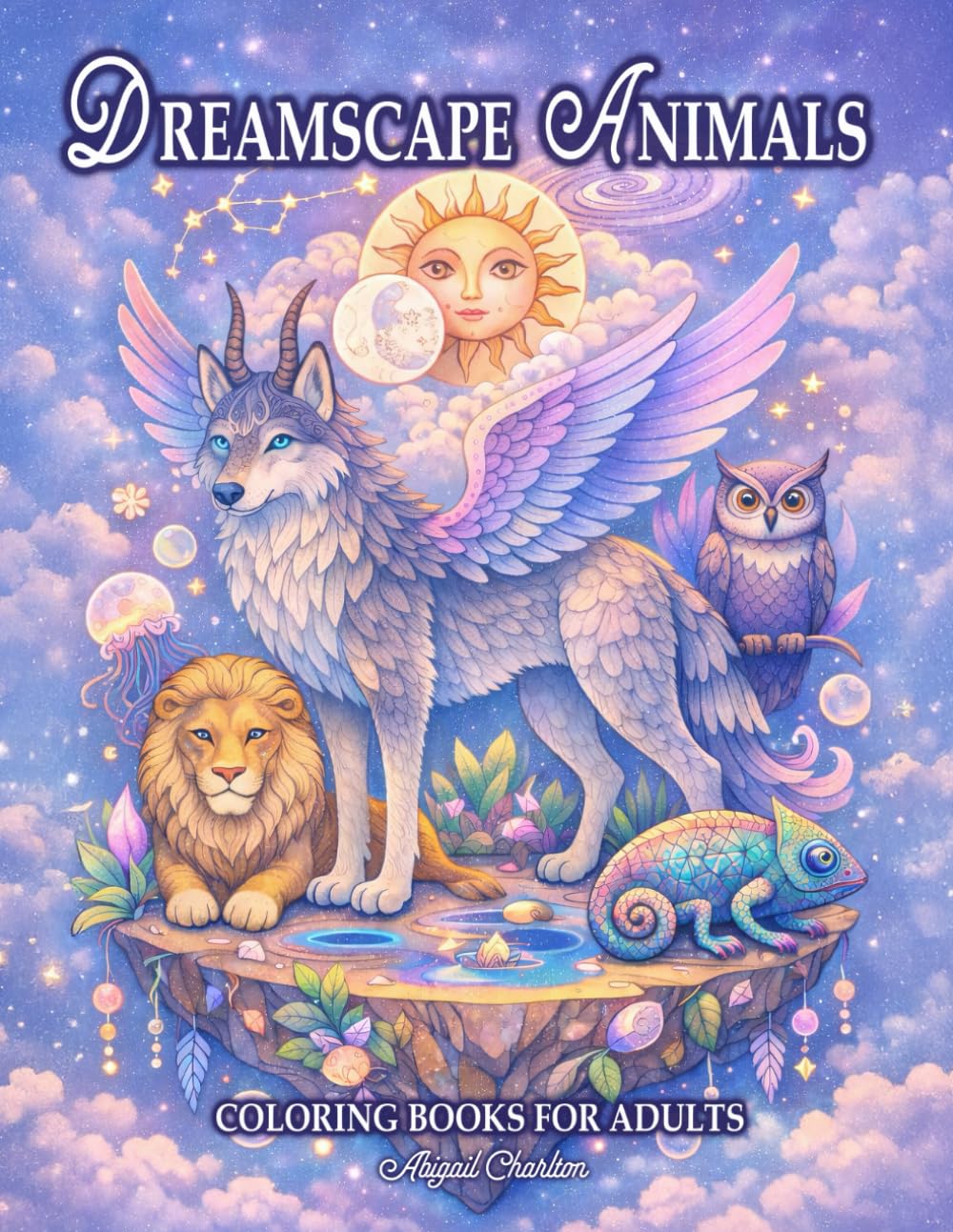 Dreamscape Animals: Coloring Book For Adults Relaxing With Fantasy Forest Animals, Magical Woodland Creatures, And More