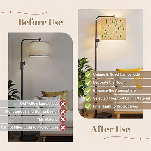 Miniatura 4 de Pantalla de tambor sin costuras, retro de los años 50, Starbust de mediados de siglo, moderna, repetida de los años 50, espacio medio, pantalla de