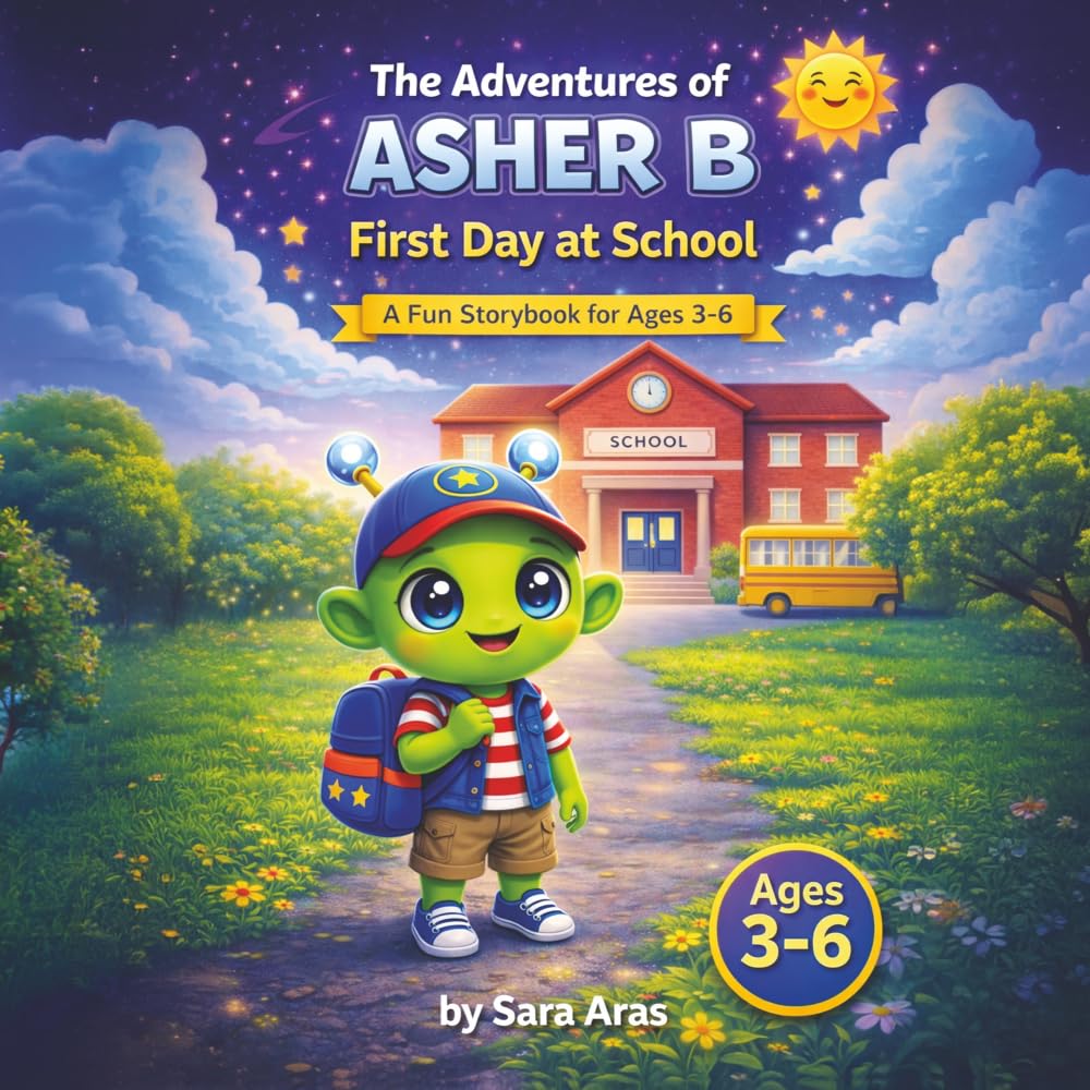 Asher B First Day at School: A Fun Storybook for Ages 3–6: A Heartwarming School Adventure About Friendship, Confidence, and Trying New Things. (The Adventures Of Asher B)