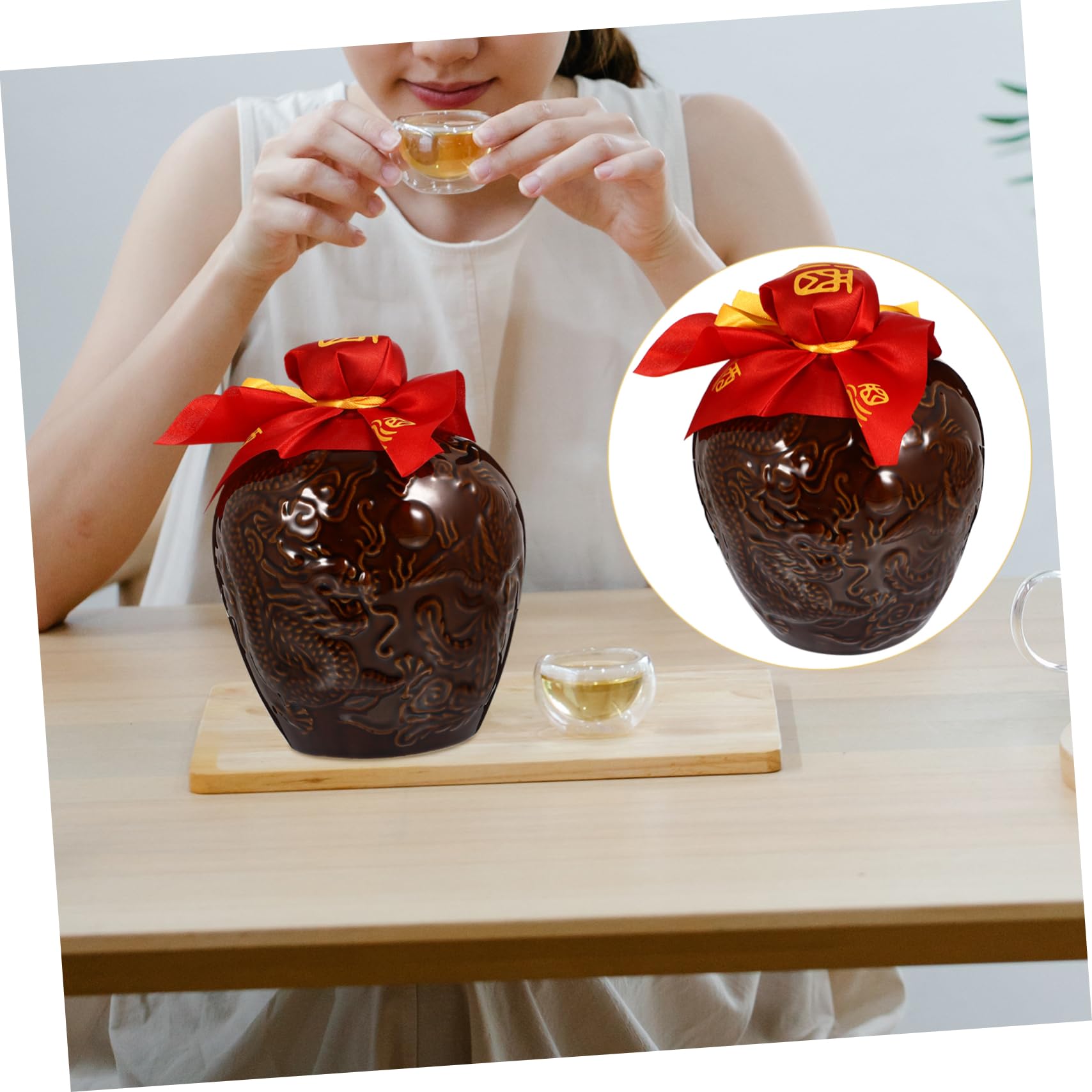 Japanese Sake Set Traditional Chinese Wine Jar Stock Image Image