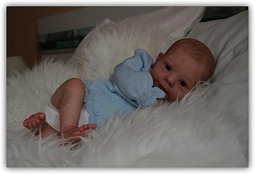 Miniatura 1 de Zero Pam Muñecas Reborn de bebé real realista Reborn Boy de 19 pulgadas Realisitc Reborn Muñecas que se ven reales de cuerpo suave, muñecas recién