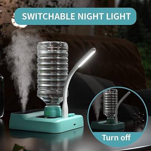 Miniatura 6 de Humidificadores portátiles para viajes, pequeño mini humidificador con cargador de teléfono, apagado automático, luz nocturna y bolsa de