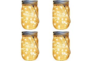 Enchanted Firefly in a Jar: Illuminate Your Nights with Solar Lanterns Mason Jar Hanging Lights