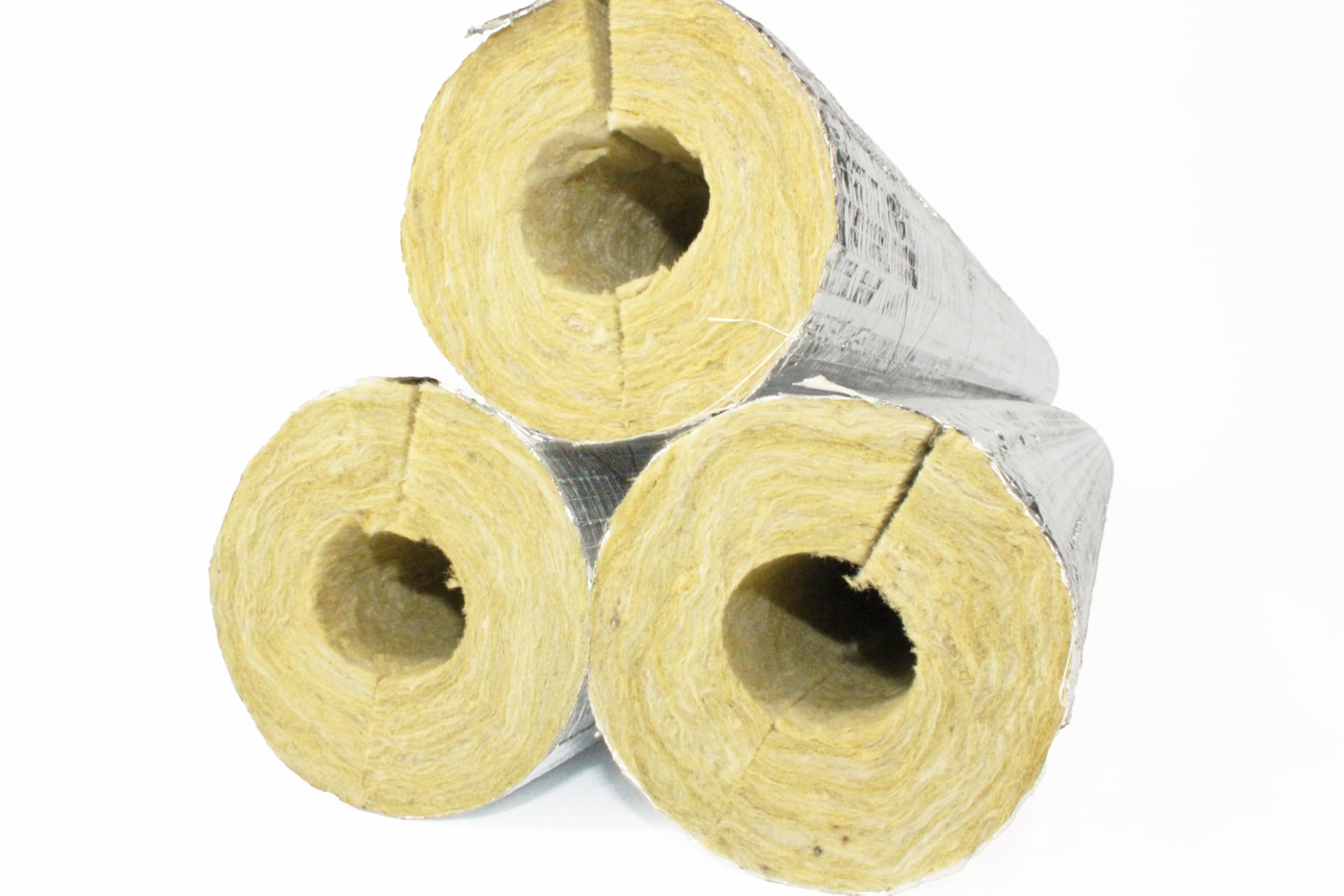 Rohrisolierung ¦ Rockwool ¦WLG 0,035 ¦ Steinwolle ¦ Dämmung ¦ alukaschiert ¦ Rohrschale ¦ erfüllt die GEG-Anforderungen (silber, 18x30 - 13m (1/2 Karton))