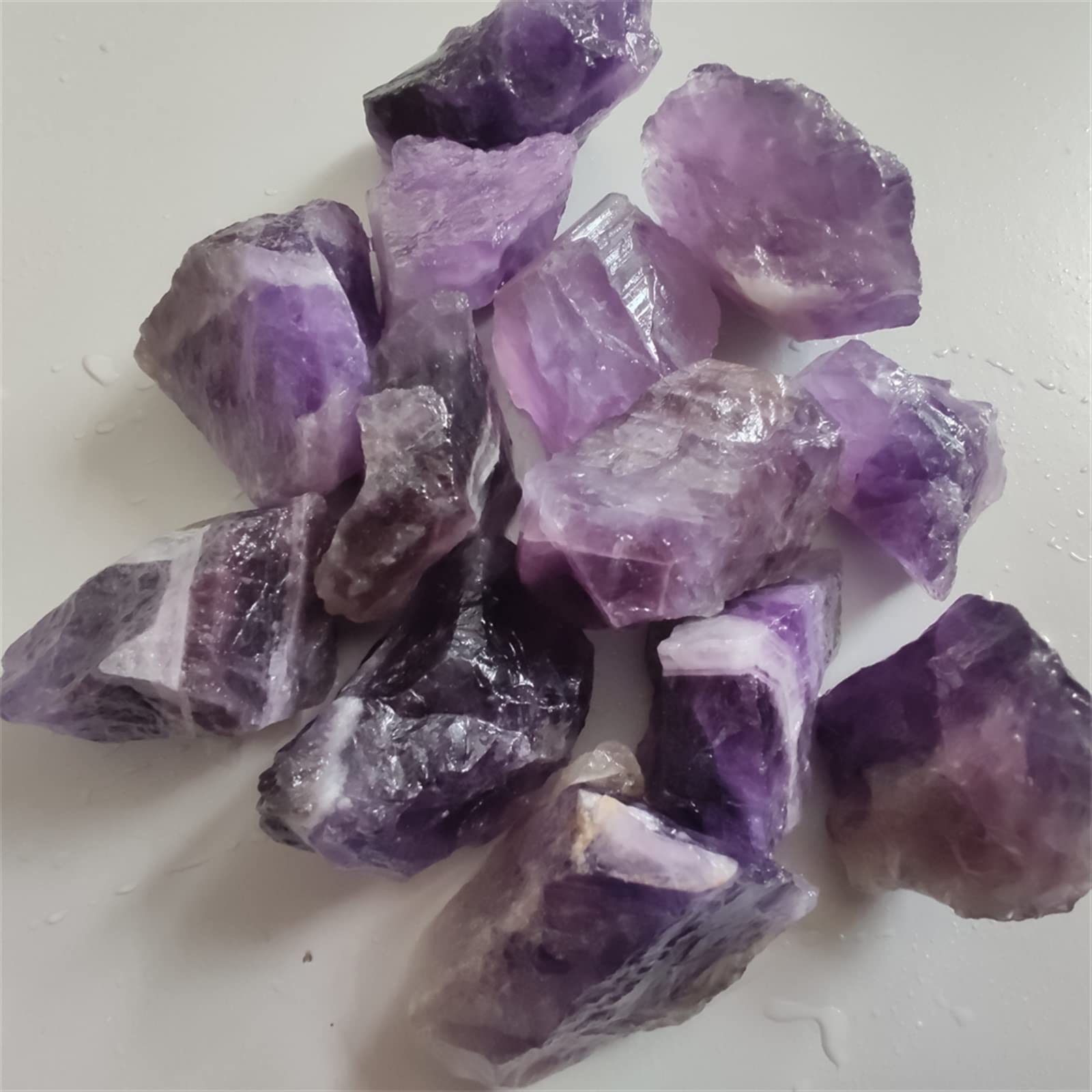 100g Naturale Ametista Scuro Cristallo Pietra Roccia Acquario Decorazione della Stanza di casa PEIQIYIN Raccolta domiciliare(Size:2-3cm)