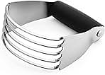 Spring Chef Dough Blender, Top Professional Pastry Cutter with Heavy Duty Stainless Steel Blades, Medium Size, Black