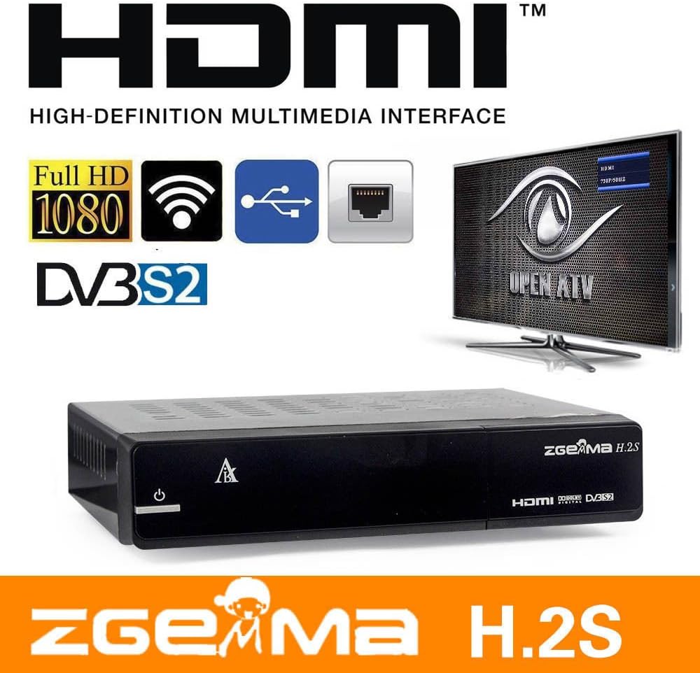 embeesat Zgemma H.2S H 2S H2S Twin Tuner DVB-S2 Sat Receiver, (With one month Free IPTV), 7day EPG, Kiddacs slyk1080 Skin, fully Plug n Play.