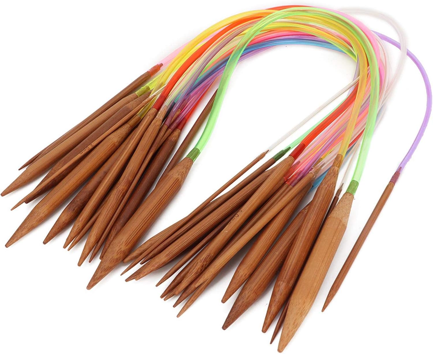 Circular Knitting Needles Set, Multicolor Plastic Pipe