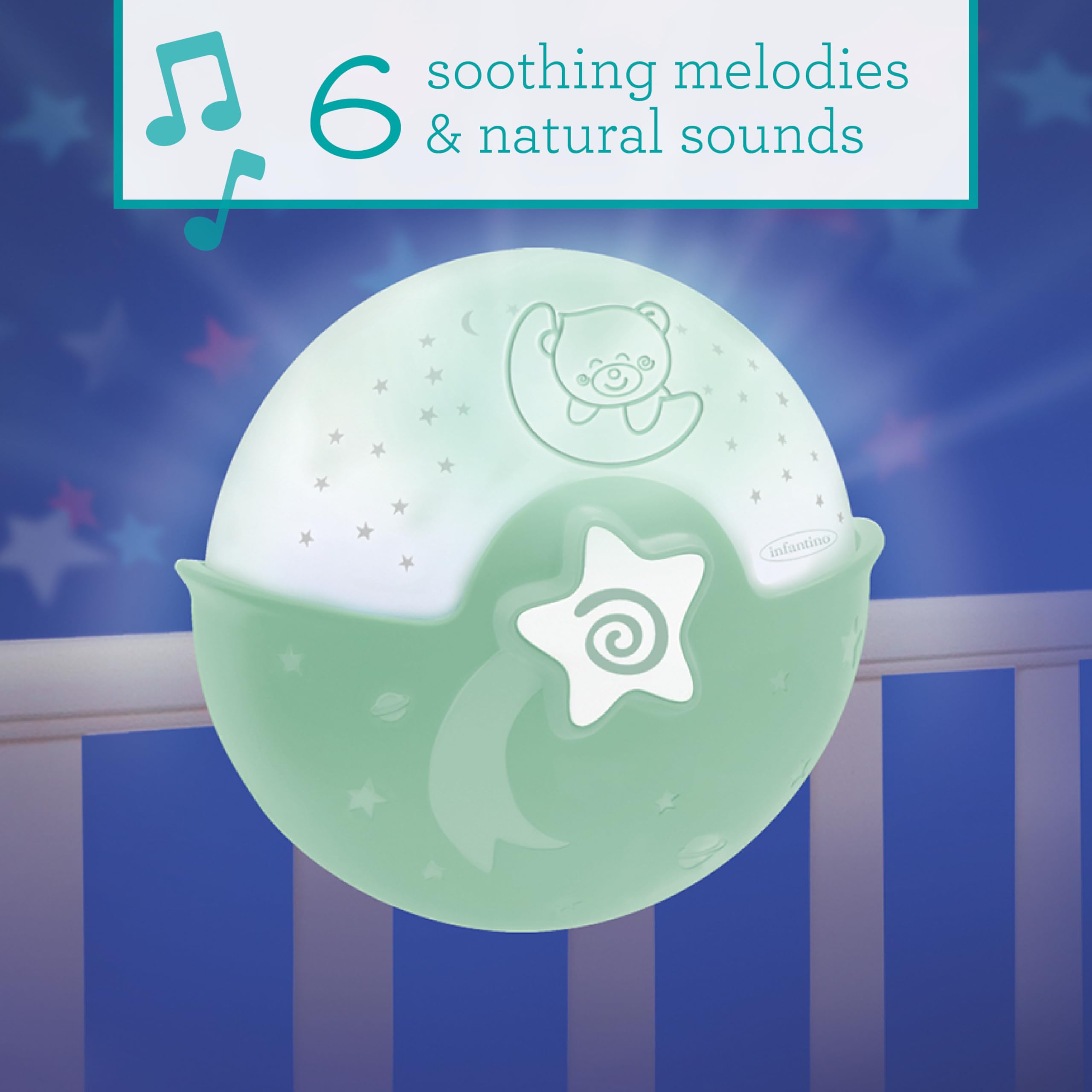 INFANTINO Soothing Light and Projector, Clip-on Crib Night Light with Grow-with-Me Design - Image 4