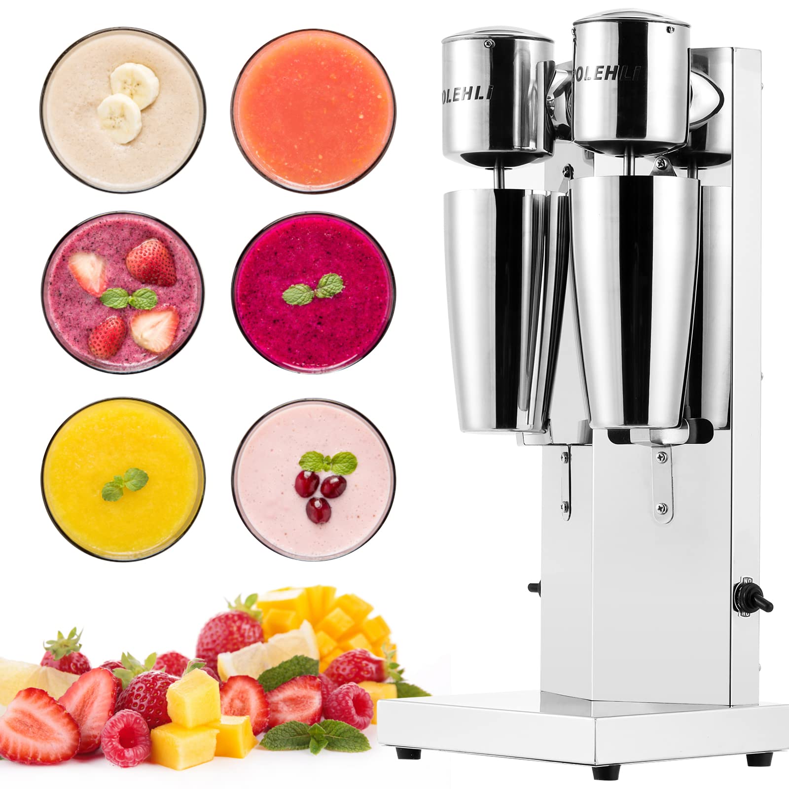 Amazon | Spolehli シェイクメーカー 電動 18000回転/min 800ml+800ml  