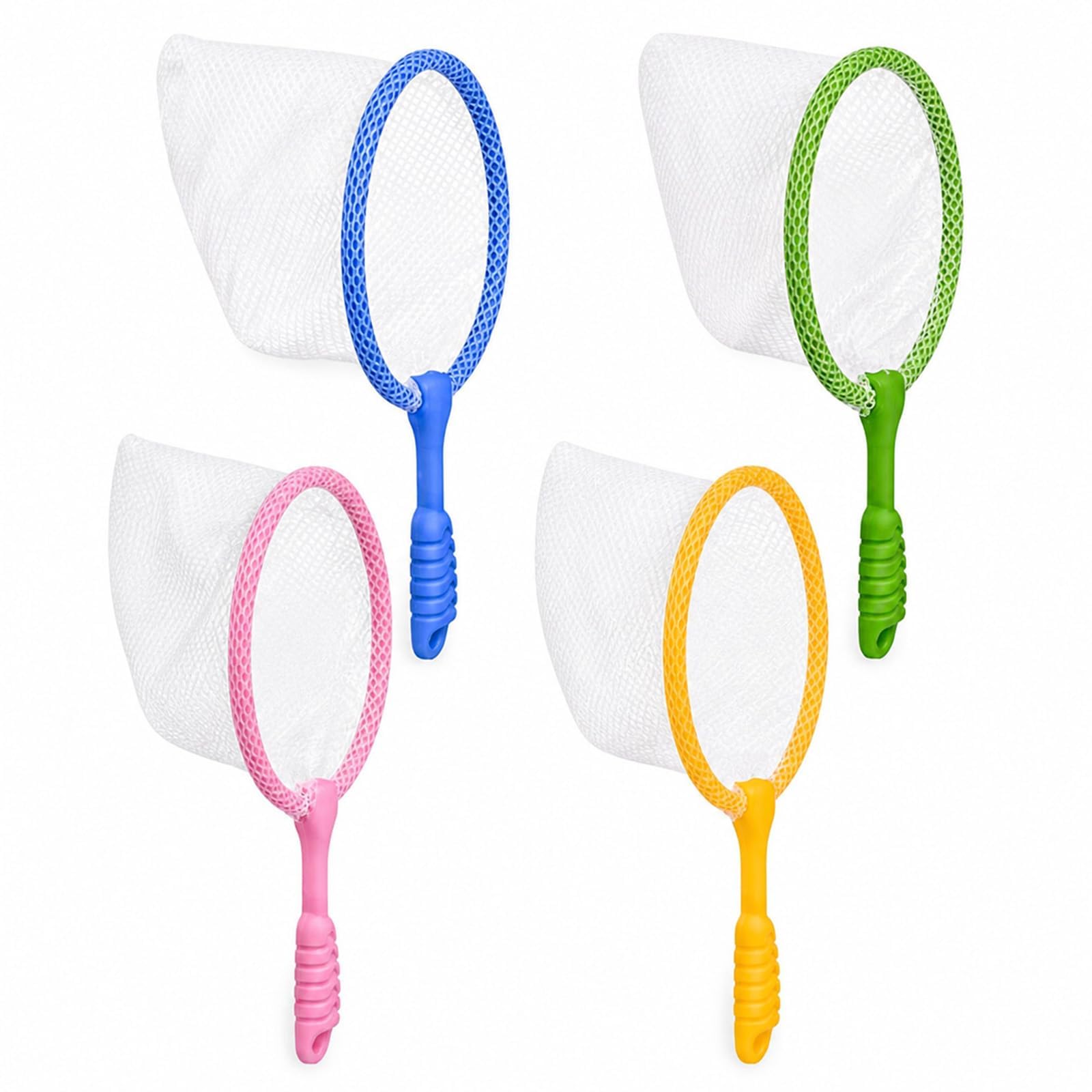 4 Pieces Fishing Nets with Colourful Design โ Bug Catching Nets