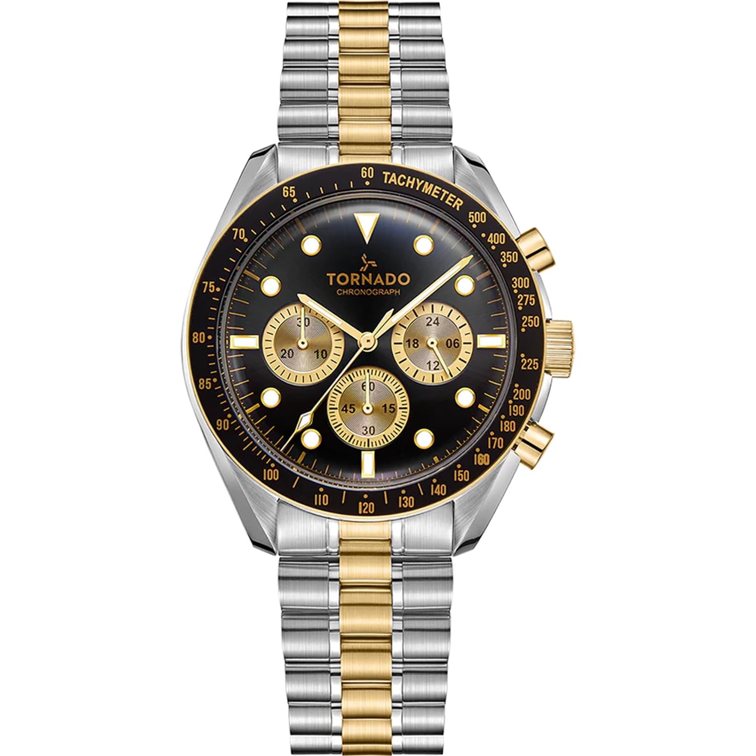 Sponsored Ad – Cosmic Chrono Men’s Chronograph Watch | Black Dial, Silver/Gold Case, Silver/Gold Strap, 42mm, 5ATM - T22103-TBTB