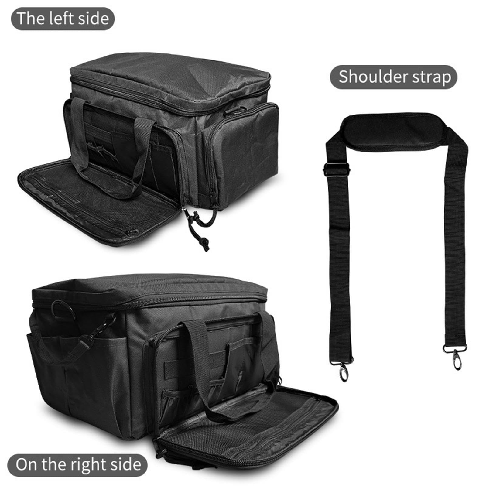Baoblaze Bolsa RC para Coche con Organizador Multifuncional Estuche Resistente Correa Ajustable Material de Adecuada para Profesionales, Negro