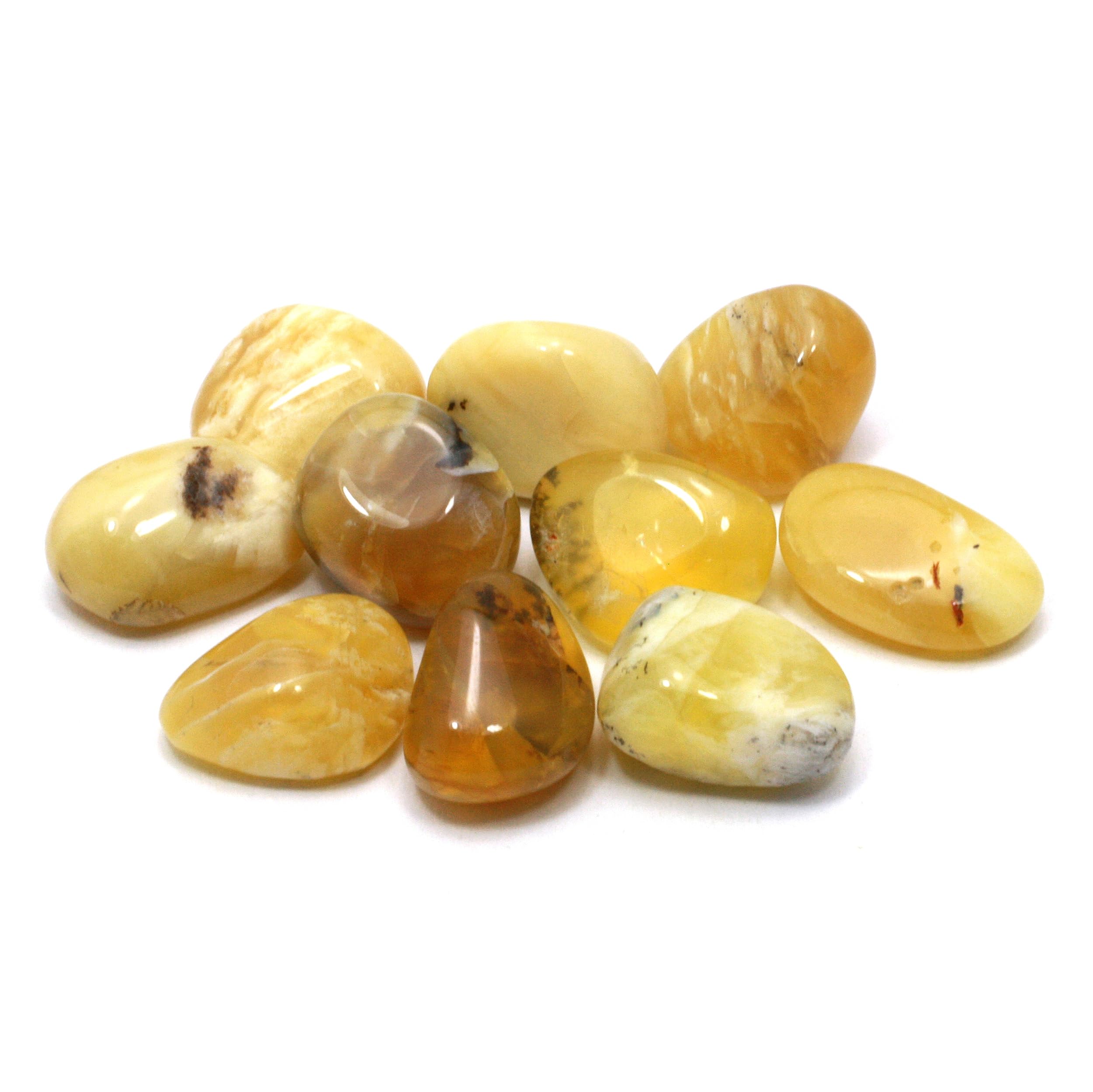 Crystalage Yellow Opal Tumble Stones (20-25Mm) - Single Stone