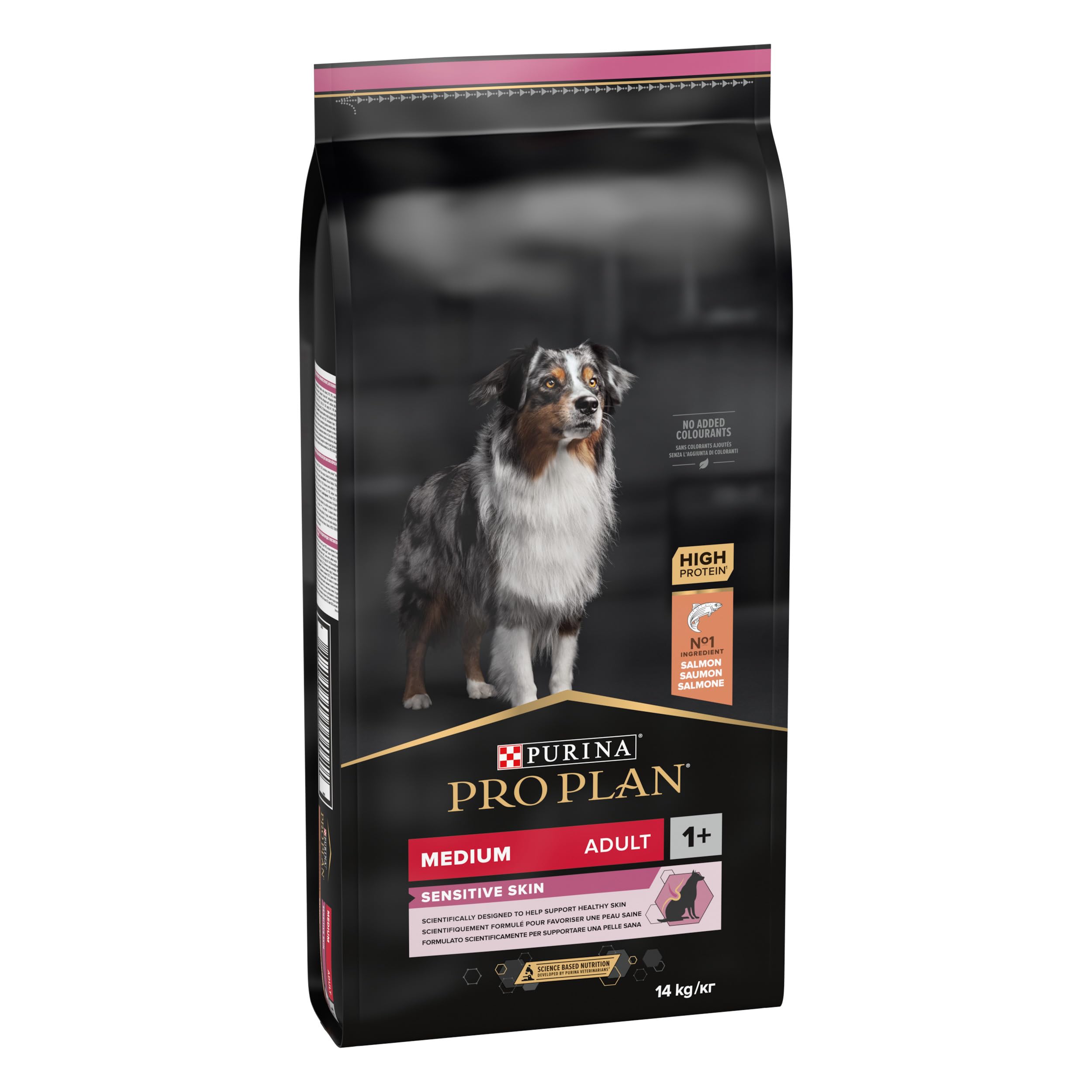 Pro Plan Medium Skin pienso perro Adulto Derma piel y pelaje 14 kg 14 kg (Paquete de 1)