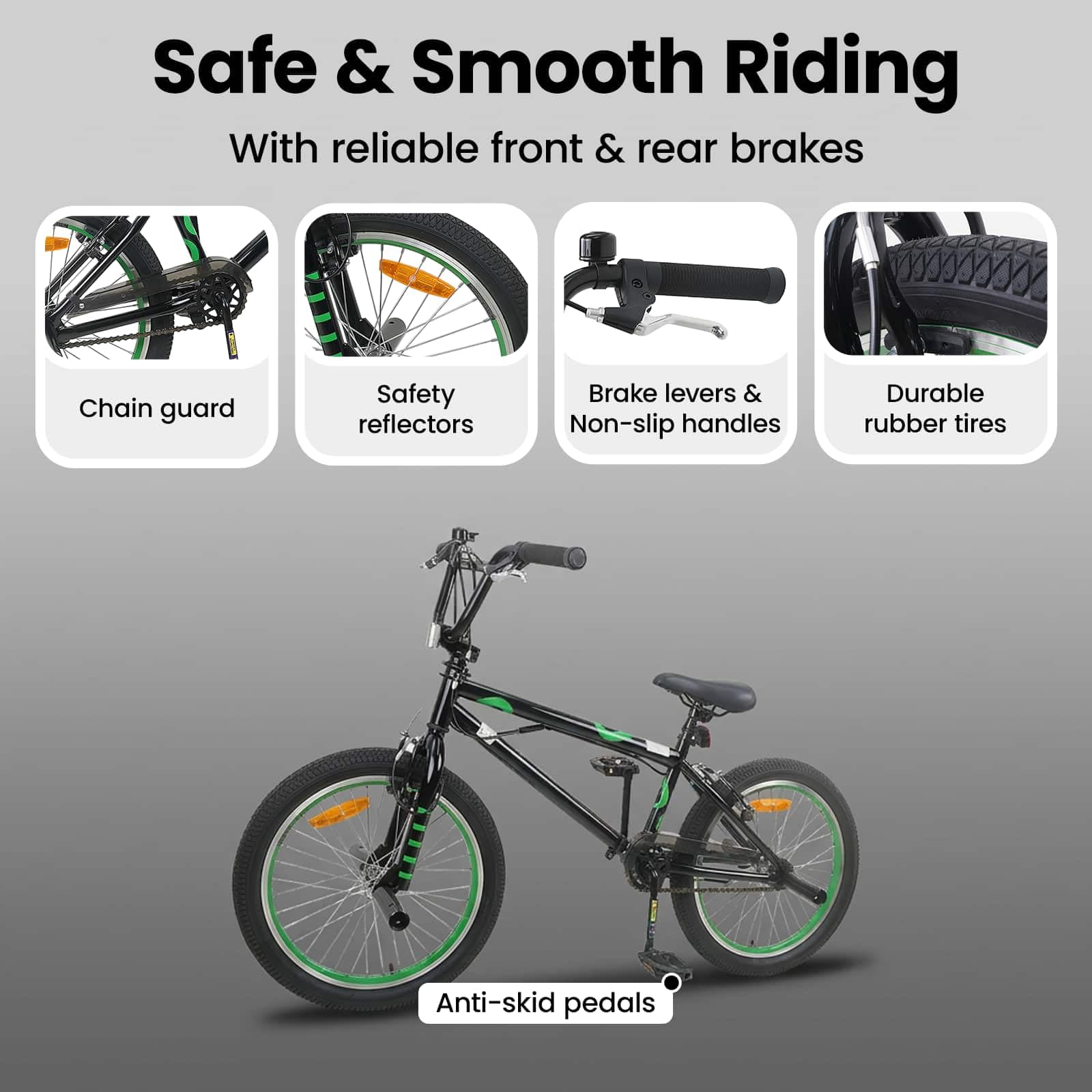 vidaXL BMX 20 Cali dla osób powyżej 9 roku życia Czarny