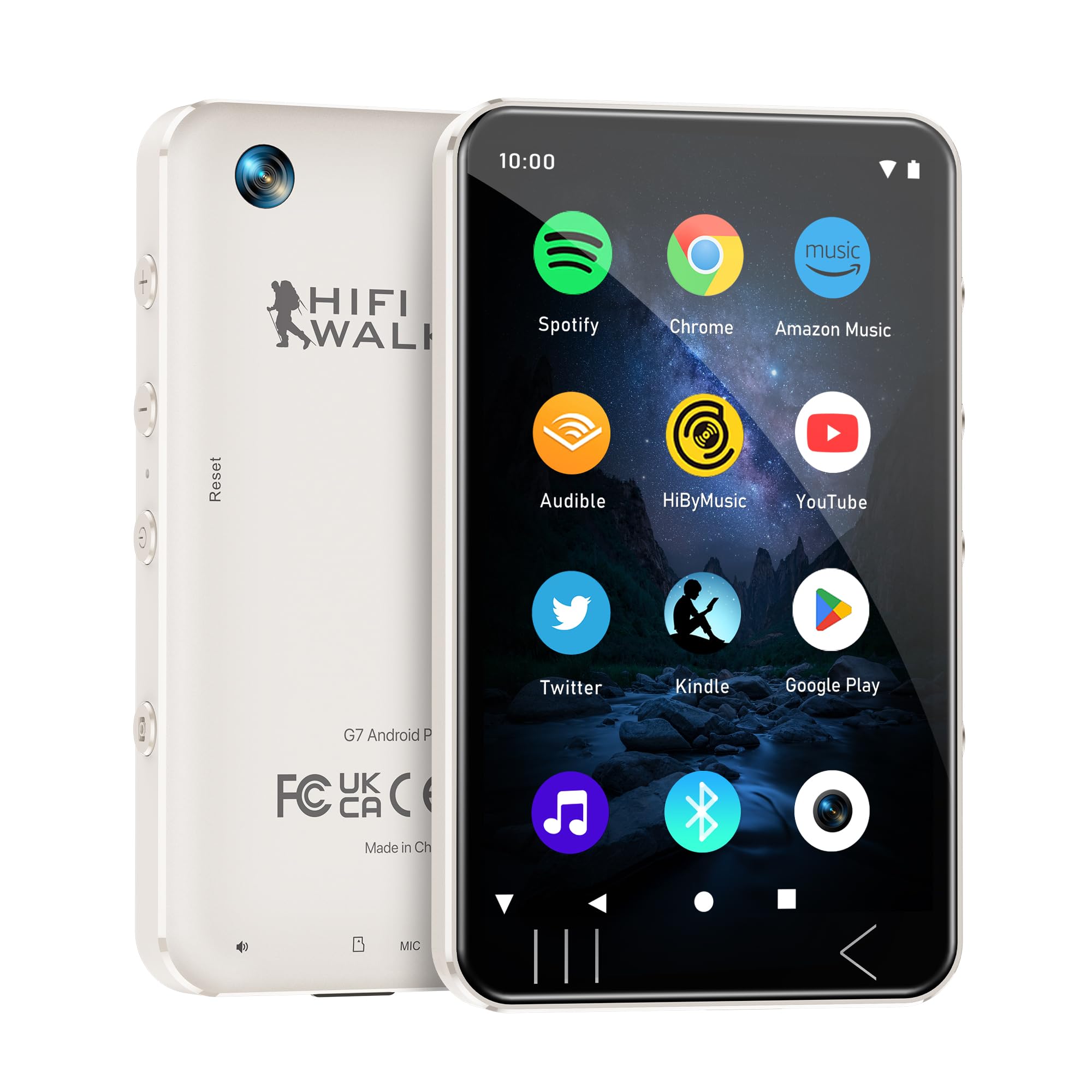 G7 MP3 Player with Spotify Camera, MP3 Player with Bluetooth and WiFi, Android Mp3 144GB MP4 Player with Speaker,Amazon Music, YouTube,Audible