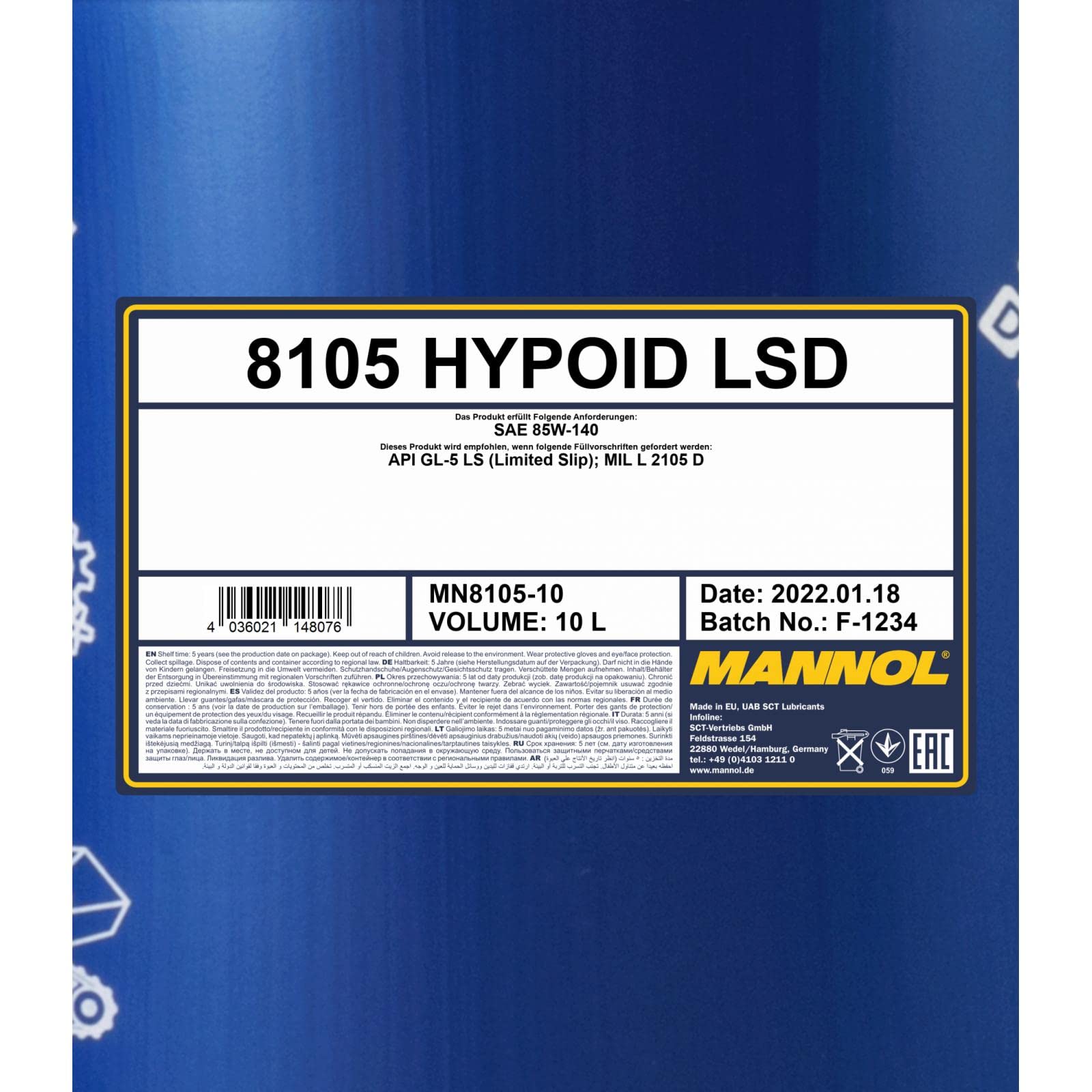MANNOL MN8105-10 Aceite de transmisión 10L