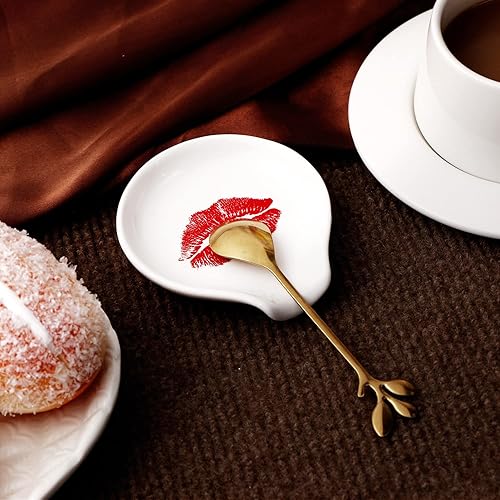 Miniatura 5 de Soporte para cuchara de café, soporte de cuchara de cerámica para decoración de estación de café, divertidos accesorios de barra de café para