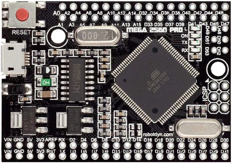Mega 2560 PRO (Embed) CH340G/ ATmega2560-16AU, Boards compatible with Arduino Pro Mini and Arduino Mega 2560, Embedded Mega2560 Pro board Compatible for Arduino Mega 2560 R3 with Bootloader