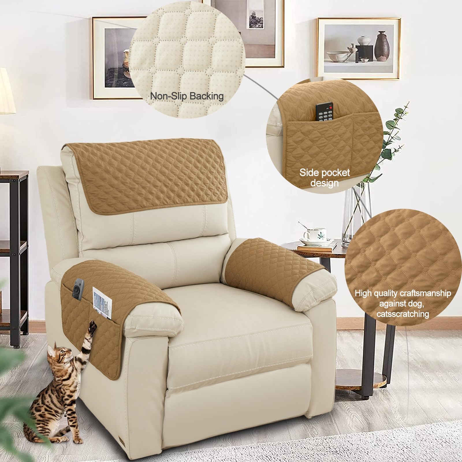 3Pcs Sofa Armrest Cover - Image 3