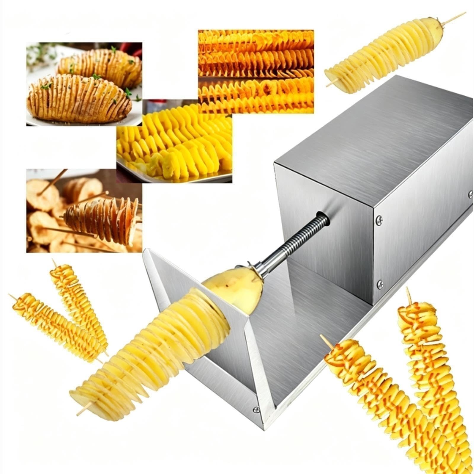 Commercial Electric Potato Tower Machine, Stainless Steel Spiral Cutter