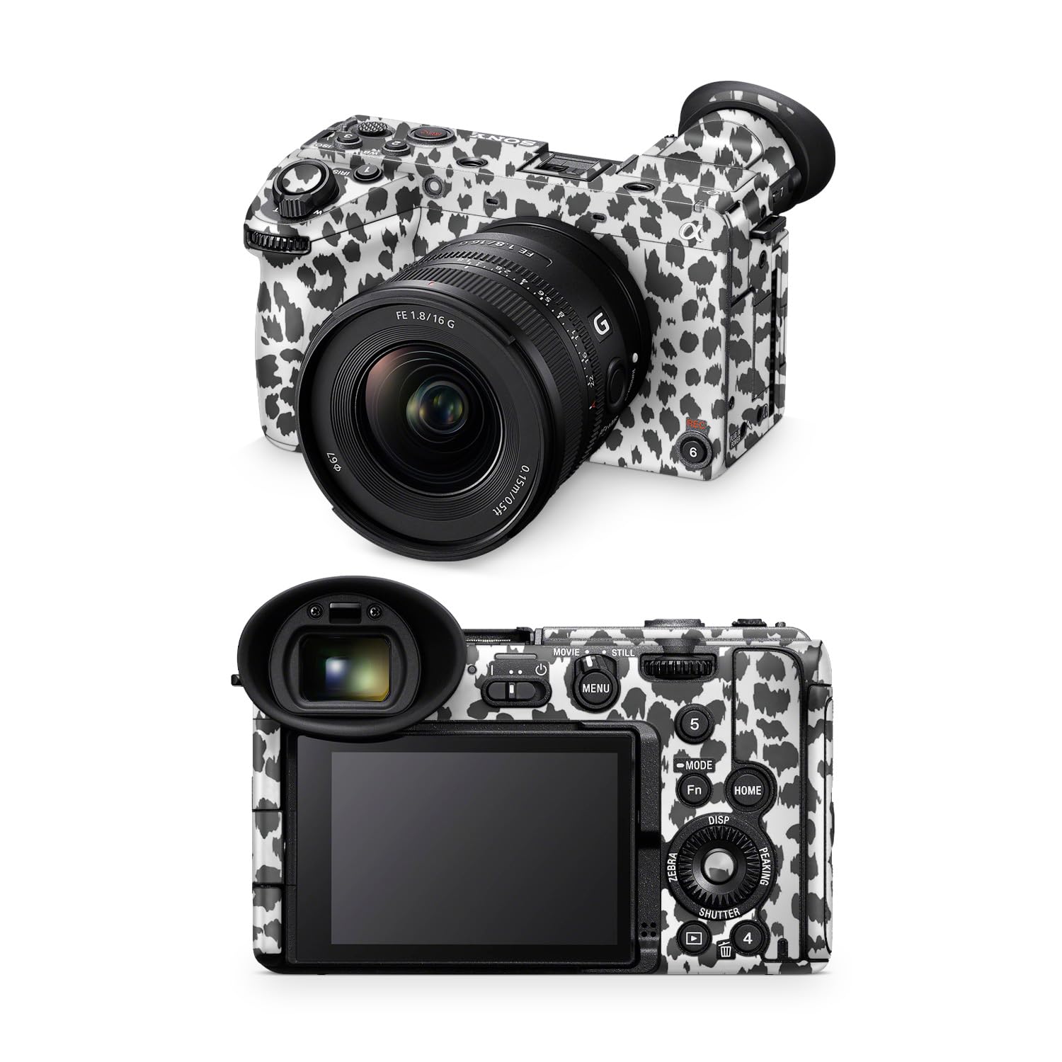 Camera Skin Compatible with Sony FX2 Digital Camera (2025) - Snow Leopard Print - Premium 3M Vinyl Protective Wrap Decal Cover - Easy to Apply | Crafted in the USA by MightySkins
