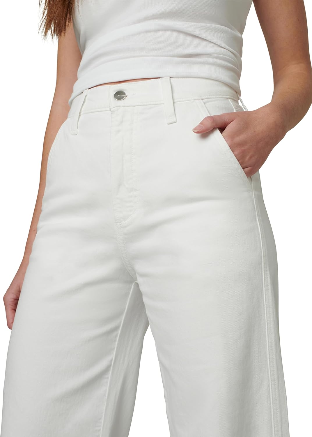 Joe's Jeans Women's The Trixie High Rise Wide Leg Denim Trouser, Optic White, 28 - Image 4