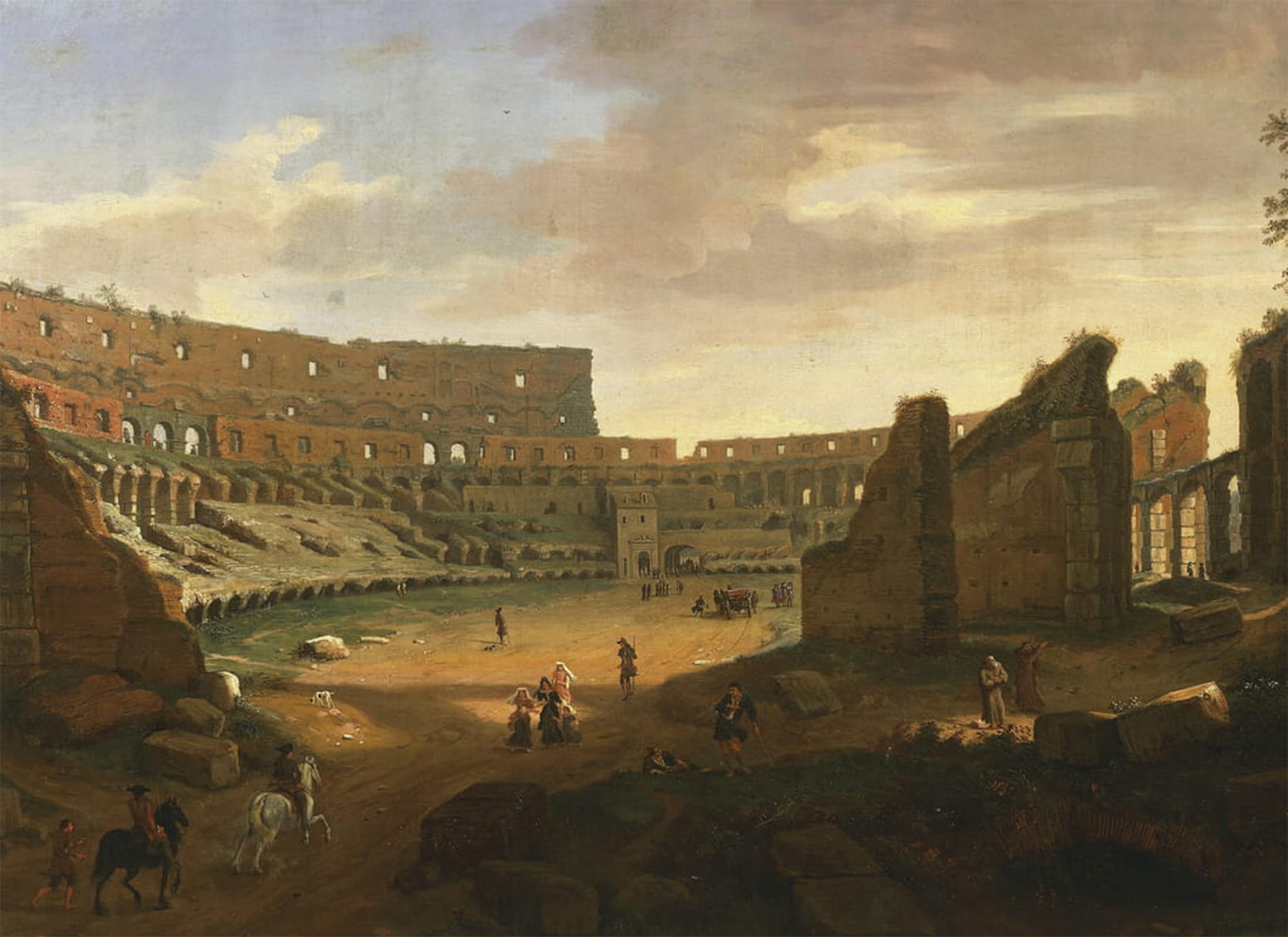 POSTERIIk Famous Modern Artwork Art Mural Interior of Colosseum by Gaspar Van Wittel Oil Paintings Pictures for Home Decor 60x90cm