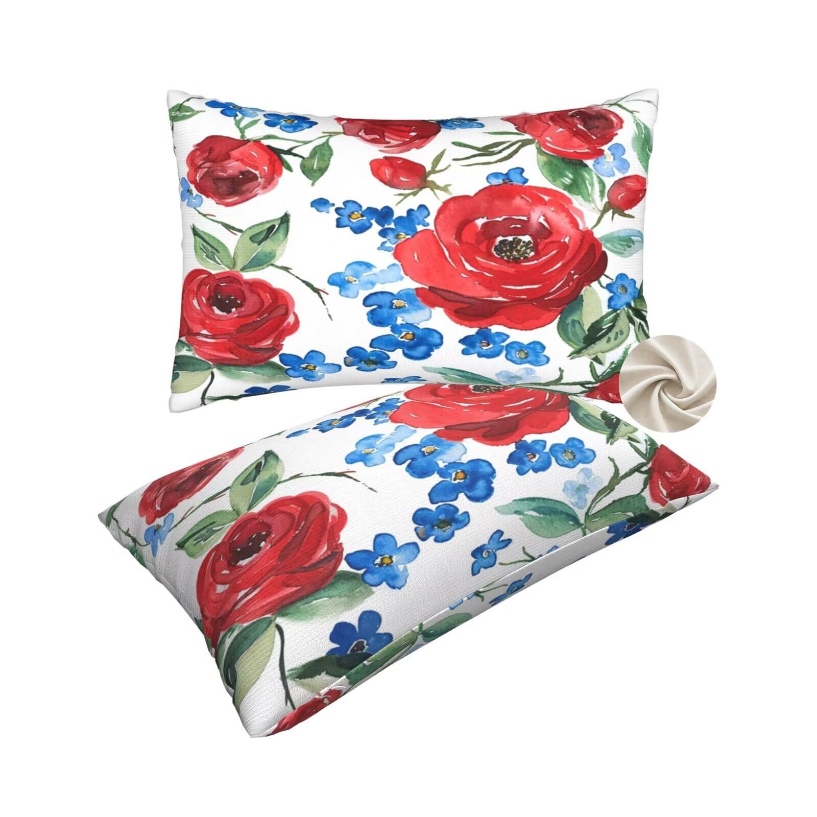 Coussin decoratif 50x70 cm rouge lot de 2 pour raviver un canapé