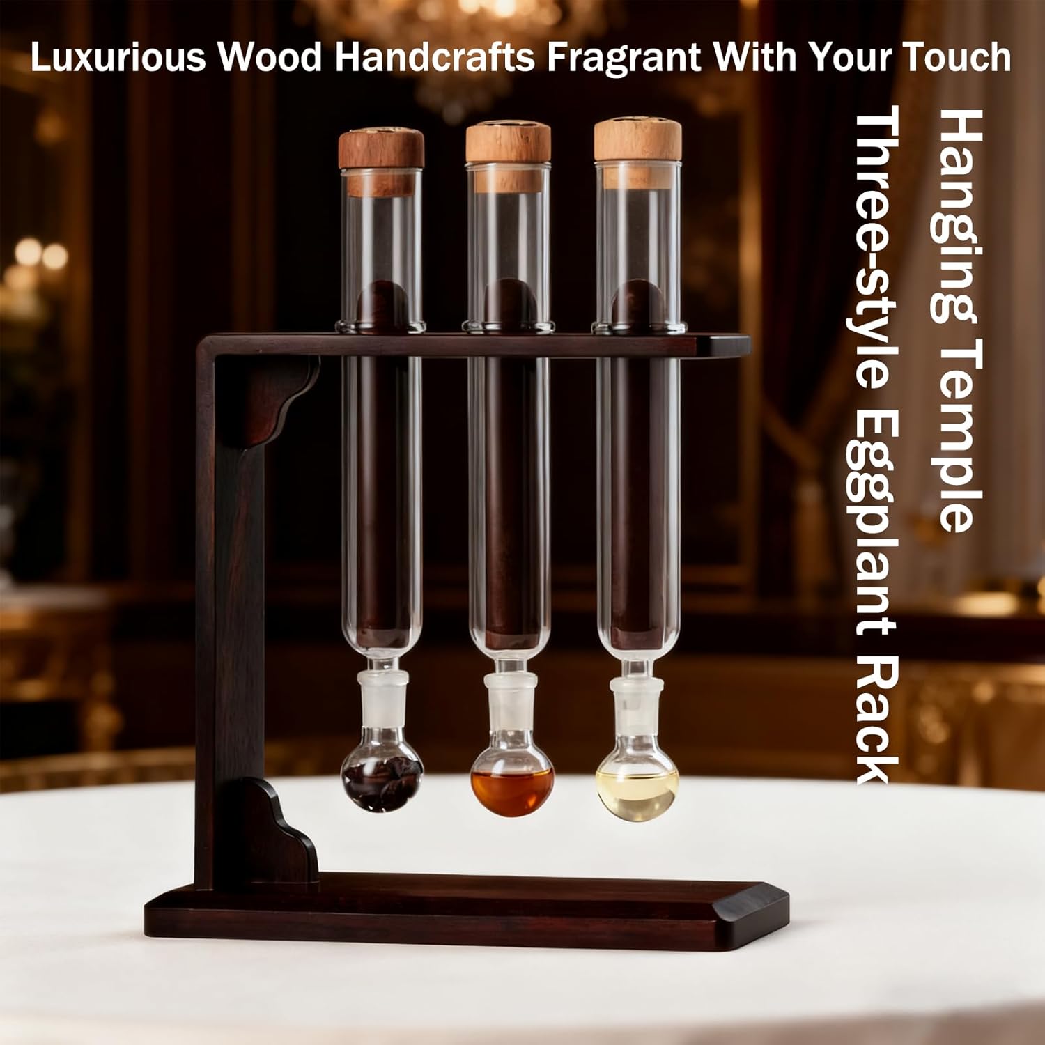 Cigar Humidor with Glass Tube, Portable Cigar Storage Case with Humidifier and Hygrometer Red Sandalwood Bracket for Freshness Preservation 10