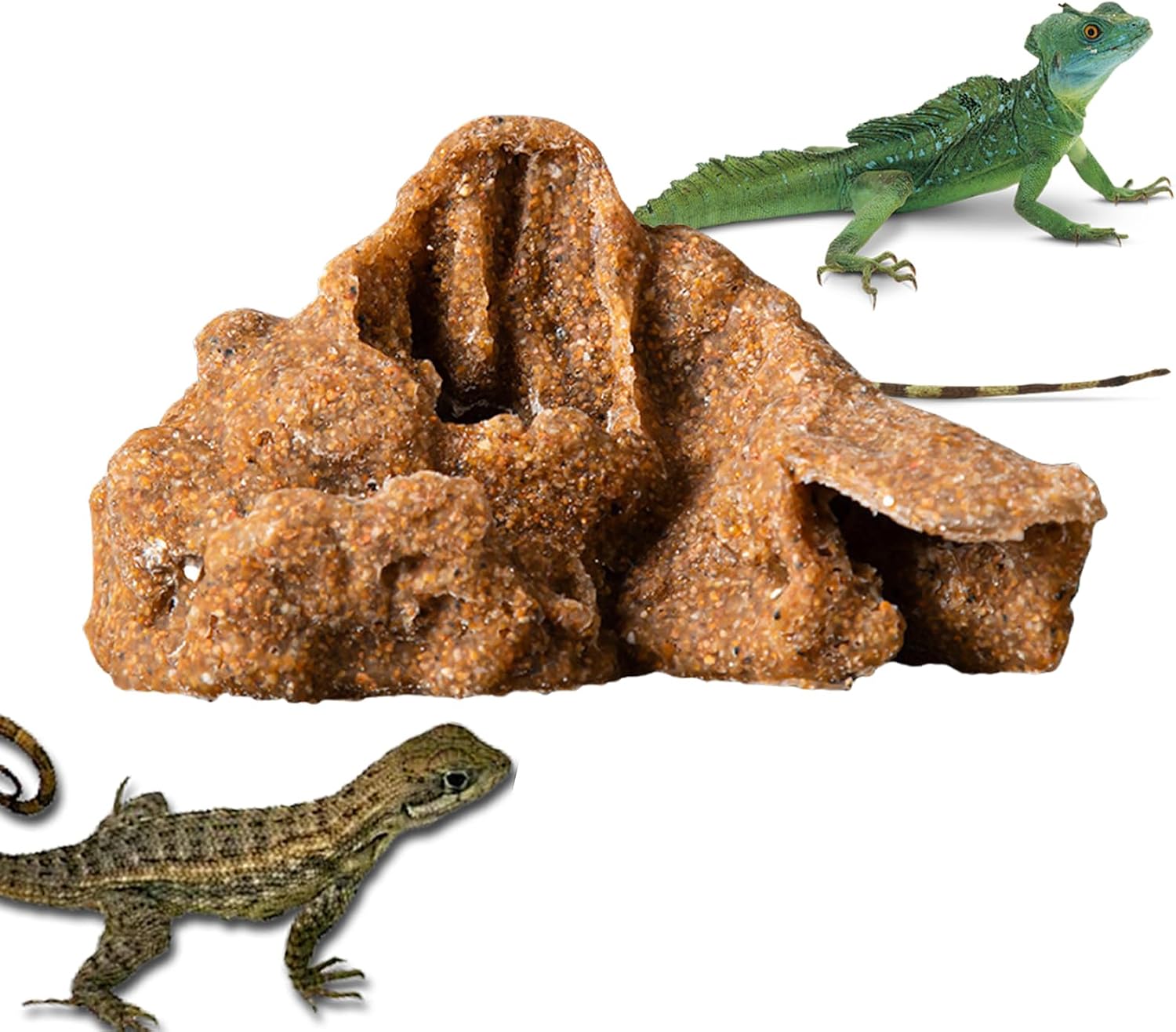 Höhle für Reptilien, Dekoration für Reptilien und Aquarien, dekorativ für Fische, multifunktionales Zubehör aus Harz für Fischglas, Landschaftsbereich für Schildkröten, Garnelen und