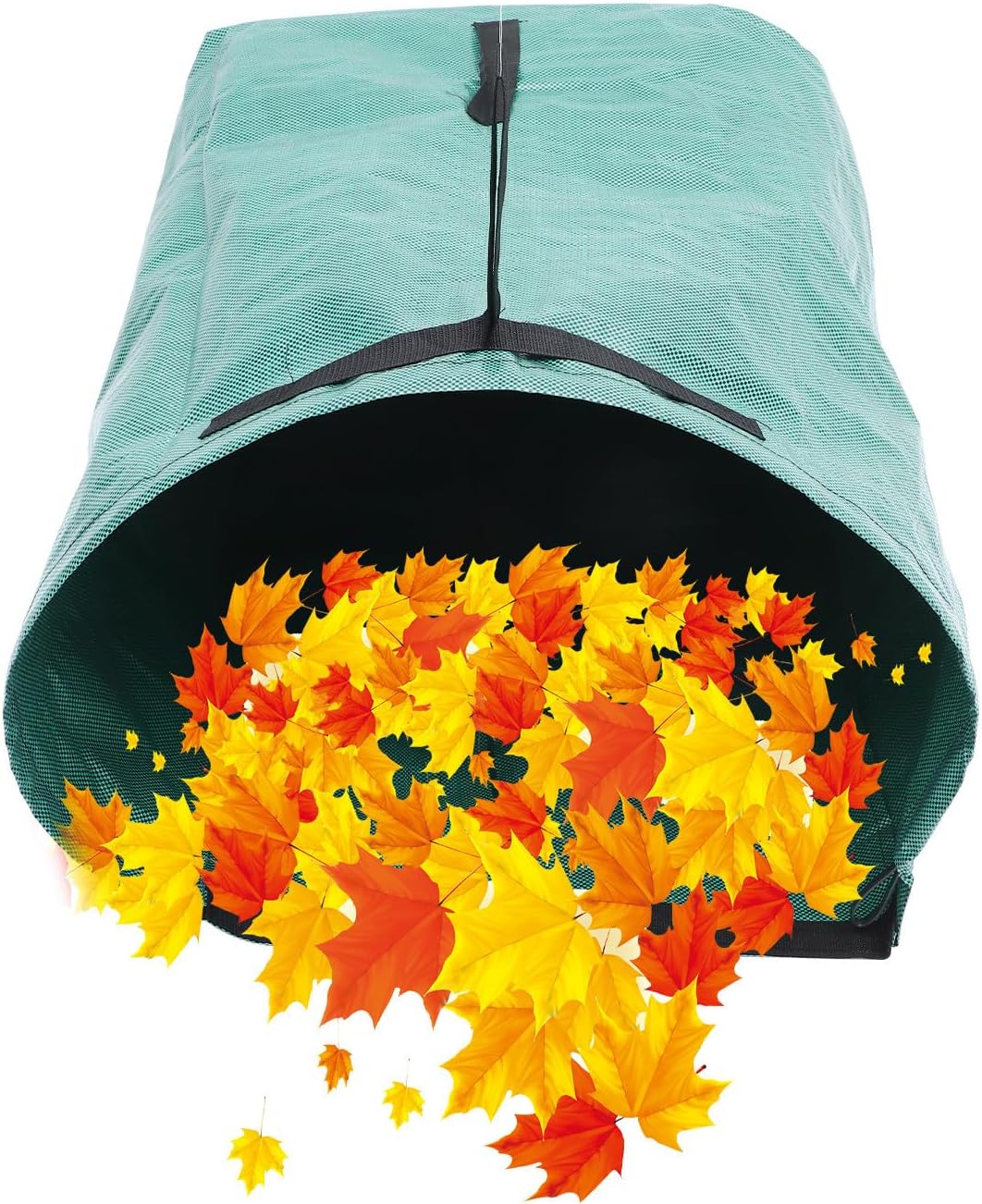 minkissy 53-gallon Reusable Leaf Collector Bag for Garden and Yard Waste Heavy-duty Leaf Trash Can with Handles Large Outdoor for Lawn Debris and Composting