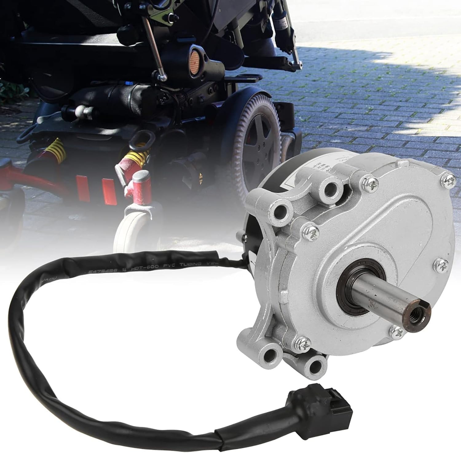 Silla Ruedas Plegable Liviana Motor Silla Ruedas 19 × 17 × 15 Sillas Ruedas Eléctricas Metal Accesorio Motor Cepillo 75R Min 24V250w My1016z para Unite 24V250W