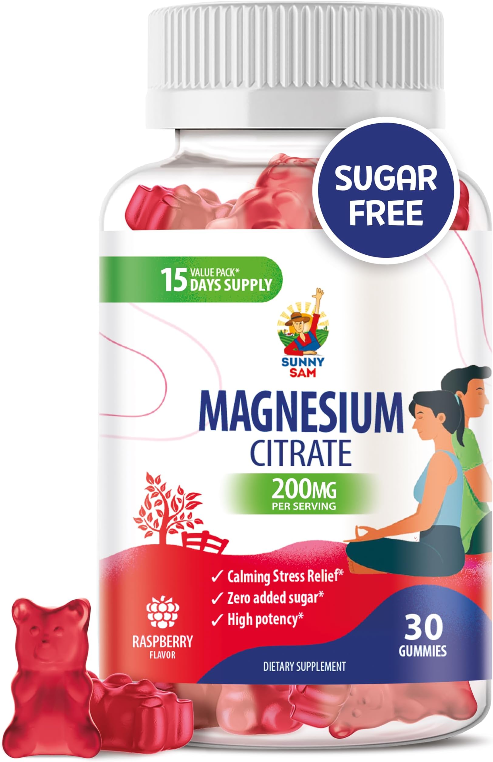 Amazon.com: Magnesium Gummies for Kids & Adults - 200mg - Calm ...
