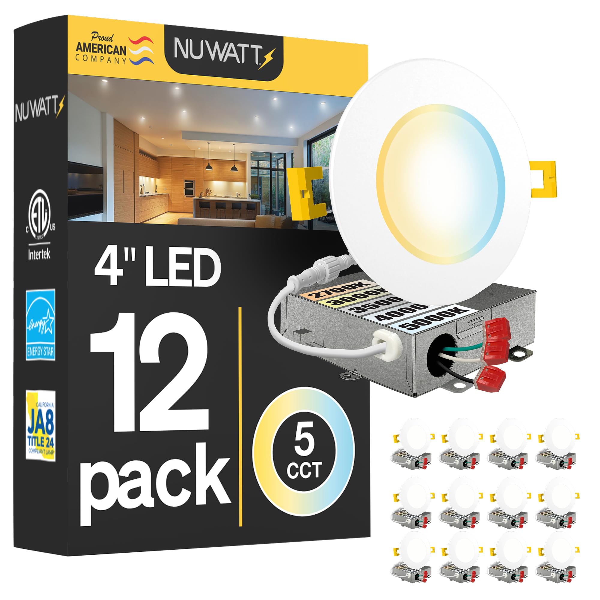 NUWATT 12 Pack - recessed lighting | Mubboo