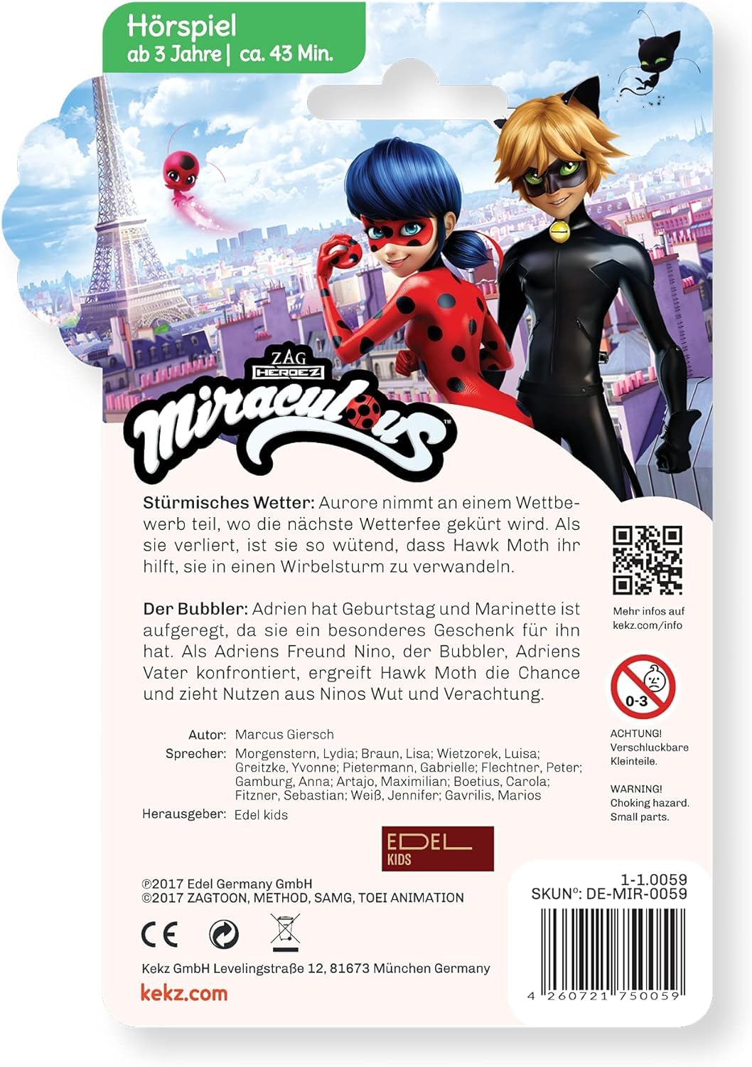 Kekz - Set di accessori per biscotti con Miraculous, Cookie Crew e Wunderkekz (cuffie per bambini, cuffie da viaggio per viaggiare e casa)