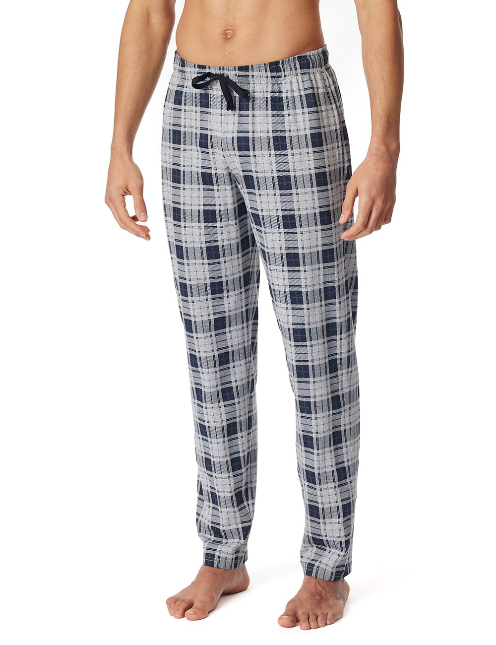 Schiesser Herren Lange Schlafhose aus Bio-Baumwolle-Mix, multicolor kariert, Größe 58