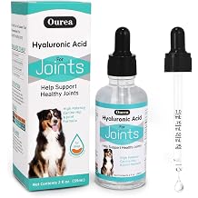 Hyaluronic Acid Joint Supplement for Dogs, Dog Hip and Joint Supplement, High Molecular Weight Natural Support for Dog Joint Health & Movement, Premium Dogs Essentials for Joint, Skin, Coat, Eye Care