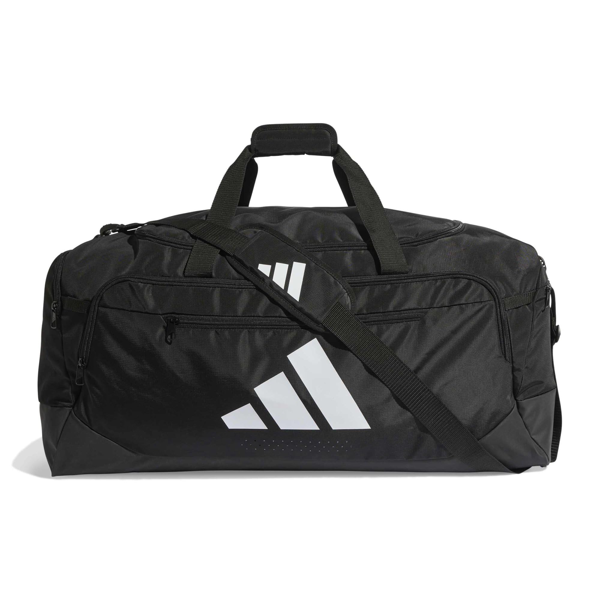 adidas Mixte Training Defender Duffle Bag Large Duffel Bag, Black/​White, One Size